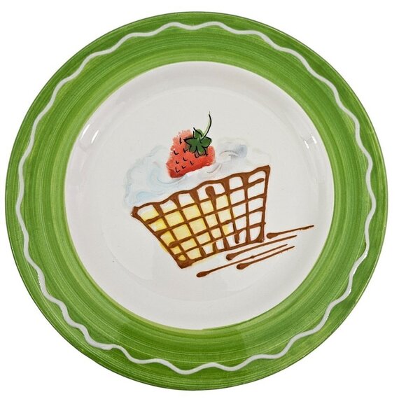 Sonoma Home Goods Strawberry Luncheon Dessert Plates Made in Italy – Set of 3 - Picture 8 of 15